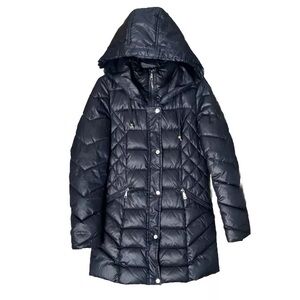 Laundry By Shelli Segal Women’s Hooded Quilted Puffer Jacket Coat In Midnight S